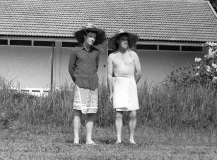  Barry Fleming and Harry Pinchard dressed informally. 