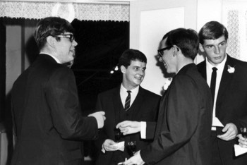  (Post Toast Chat) L-R: Dave Wakelam, John Barnes, Dave Mackney, Pete Pugh (Best Man) 