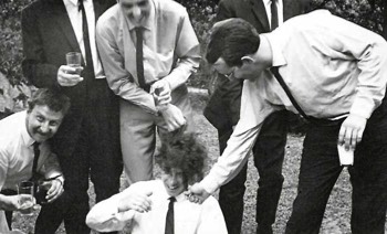  ( Trevor & Daphne Luttrells Wedding Reception, Singapore 4 Jul 69 )  FOREGROUND L-R : Willie Lawson, Fred Philpot, Rod Harris  Also present (somewhere) is Dave Peaks. 